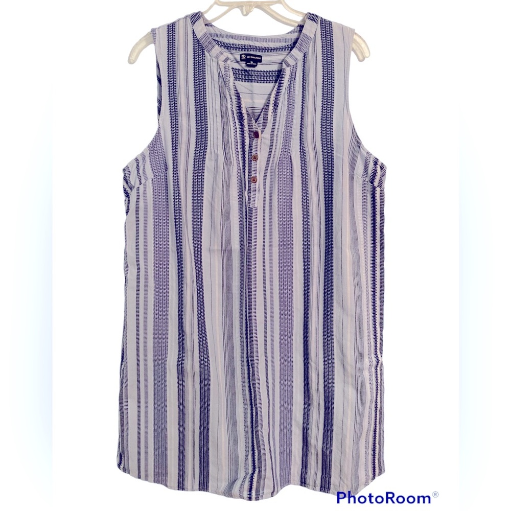 New Directions blue chambray sleeveless dress size XL